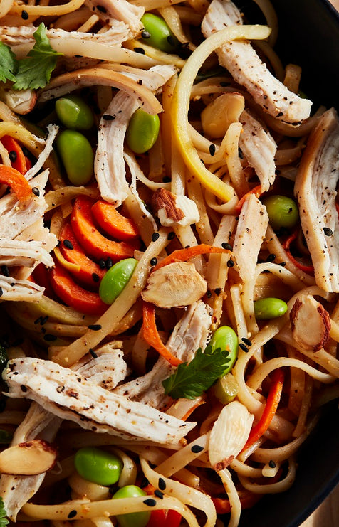 Sesame chicken noodle salad