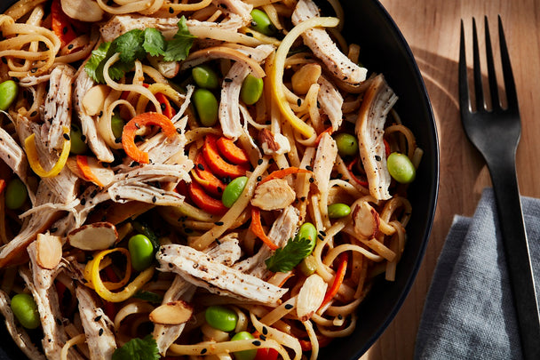 Sesame chicken noodle salad