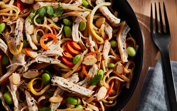 Sesame chicken noodle salad