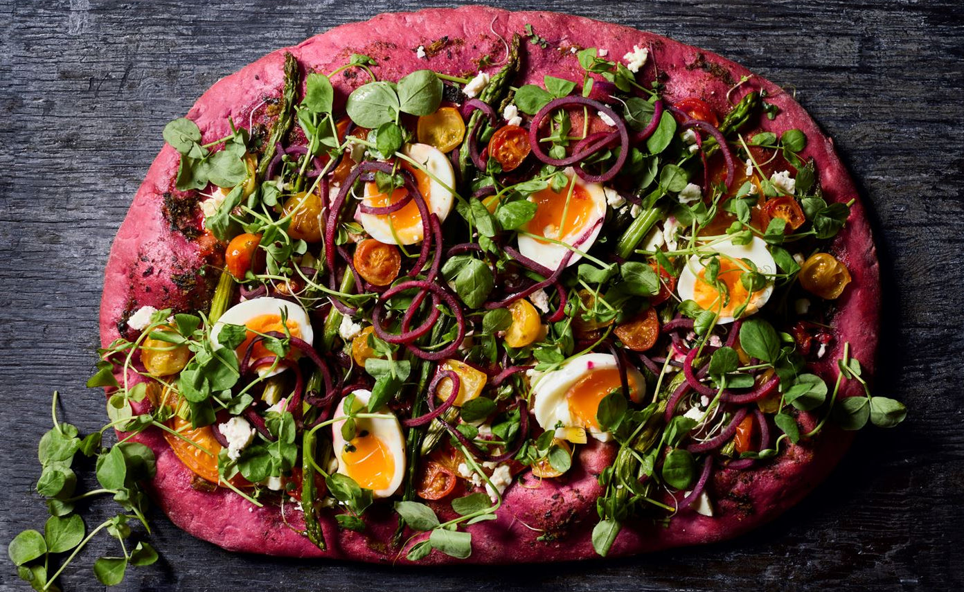 Vibrant veggie pizza