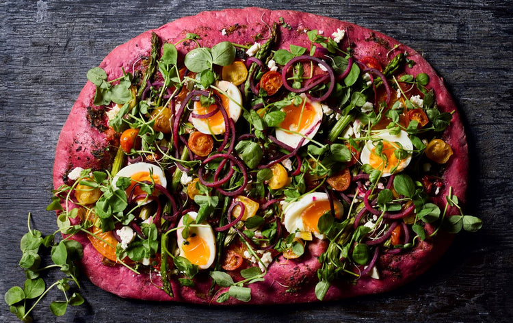 Vibrant veggie pizza