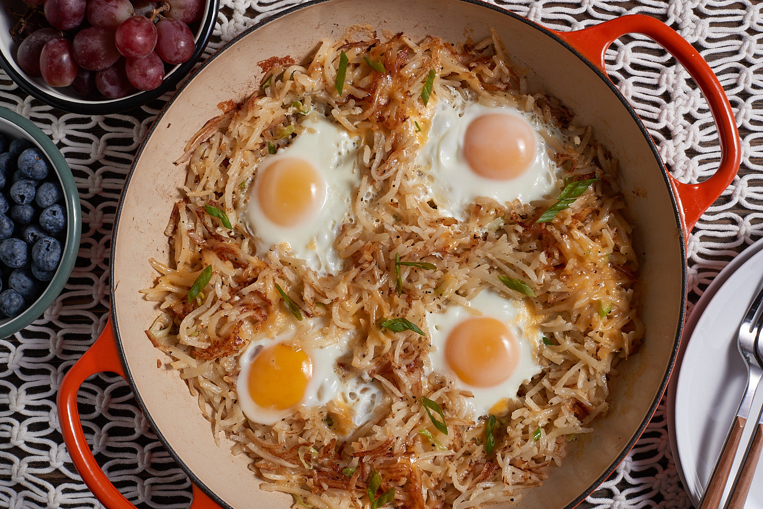 Cheesy hashbrown nests