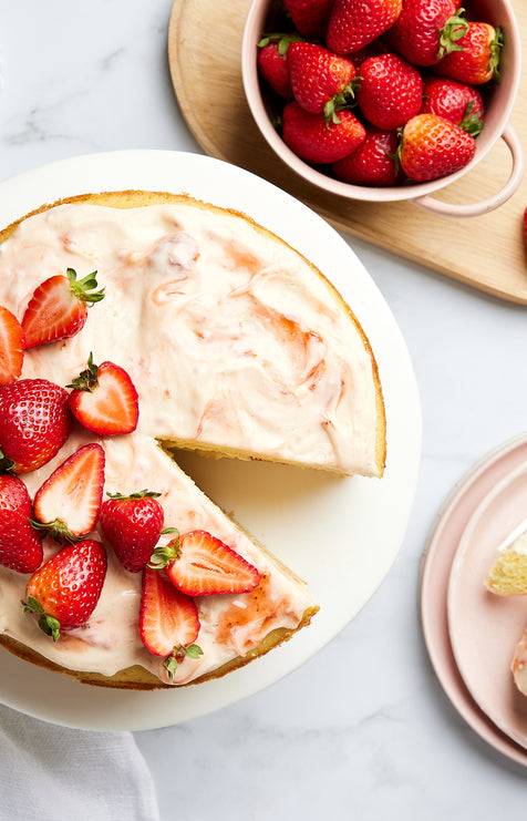Strawberry & lemon layer cake