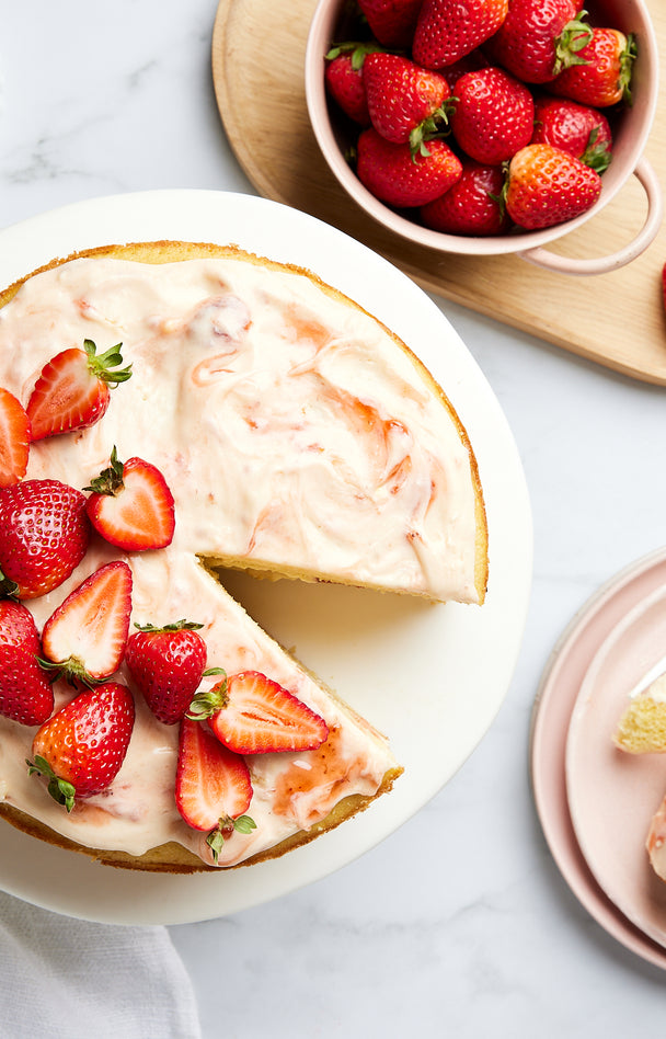 Strawberry & lemon layer cake