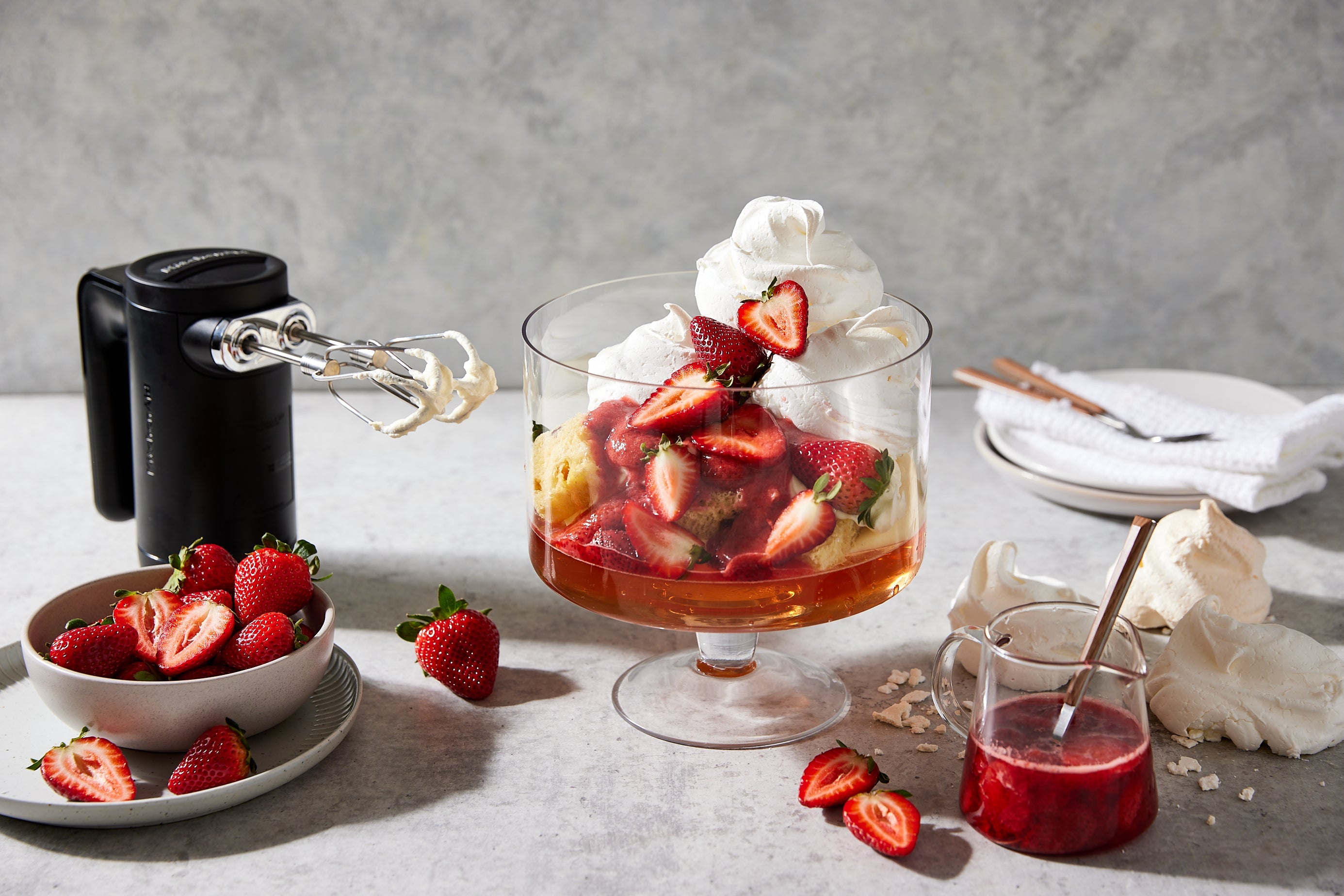Strawberry summer trifle