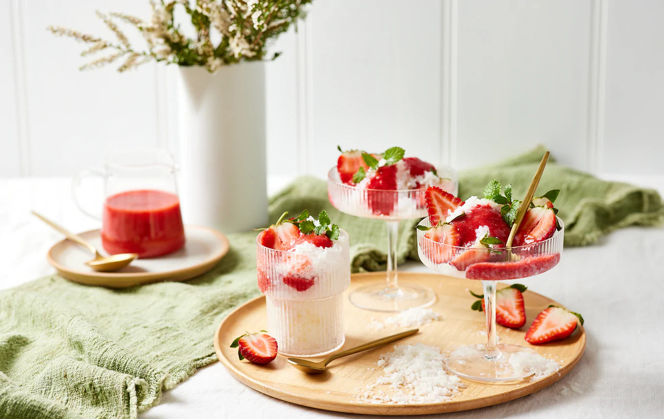 Strawberry milk shaved ice