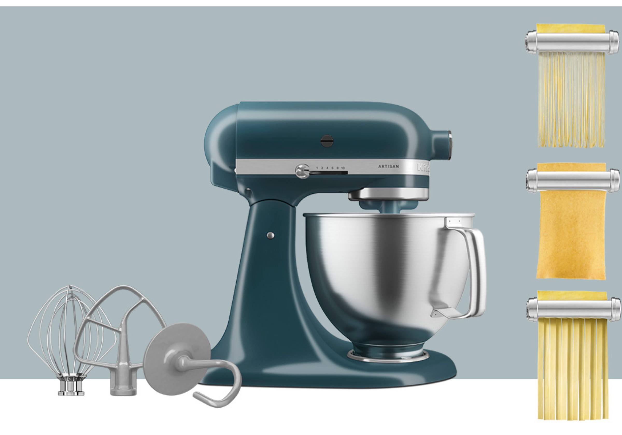 Artisan Tilt-Head Stand Mixer KSM192 + 3 Piece Pasta Attachment Bundle