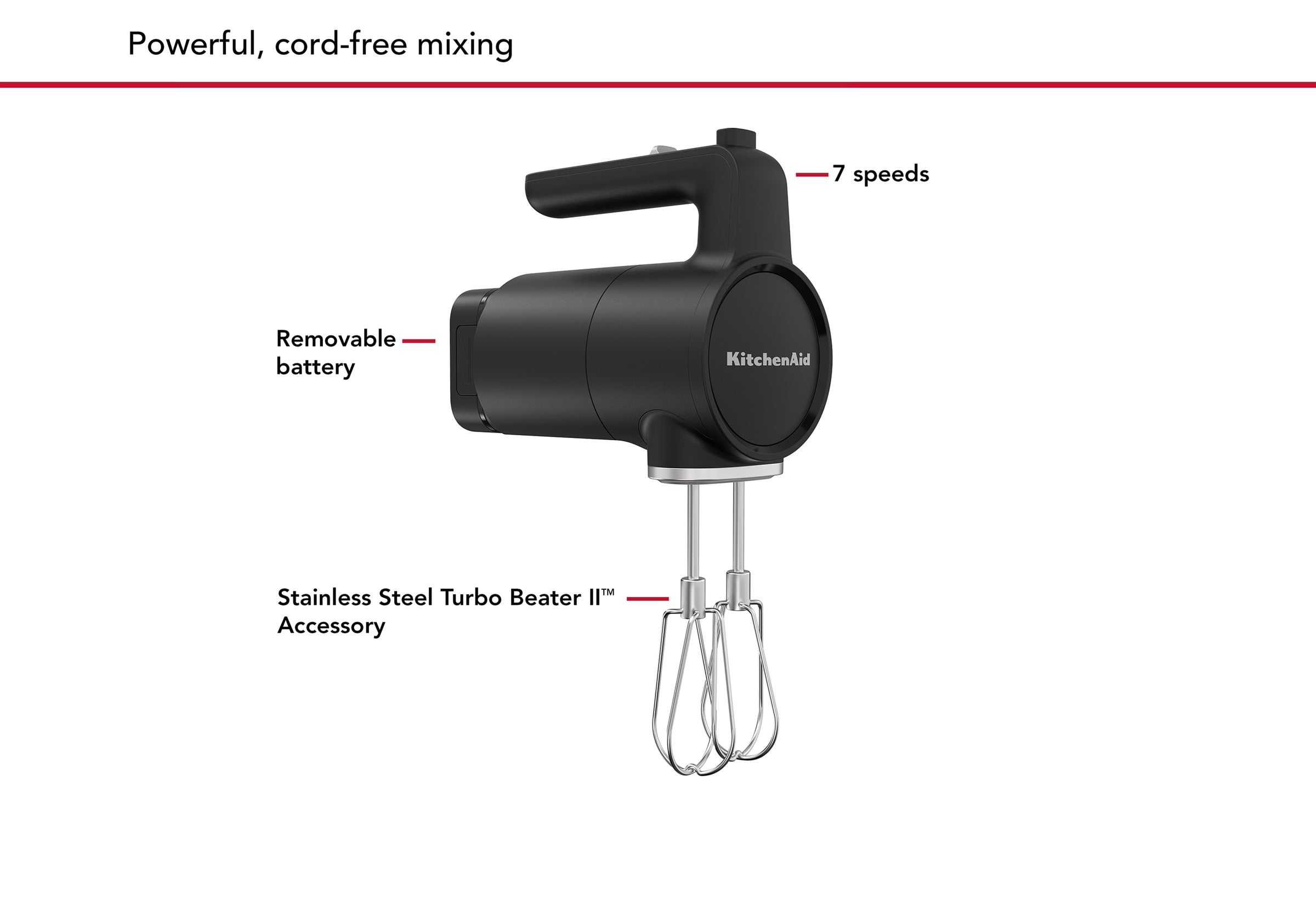 KitchenAid Go Cordless Hand Mixer With Battery