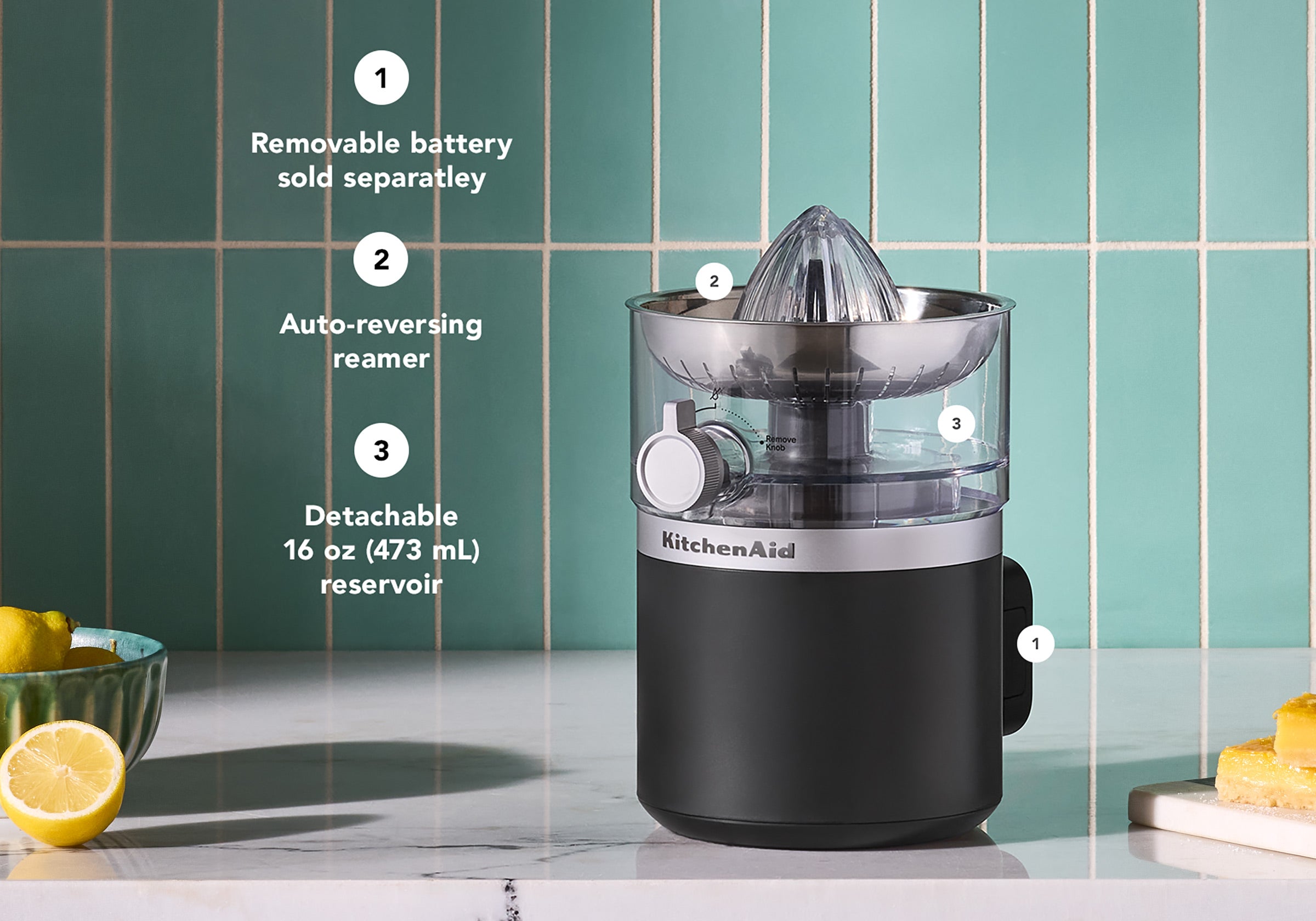 KitchenAid Go Cordless Citrus Juicer Without Battery