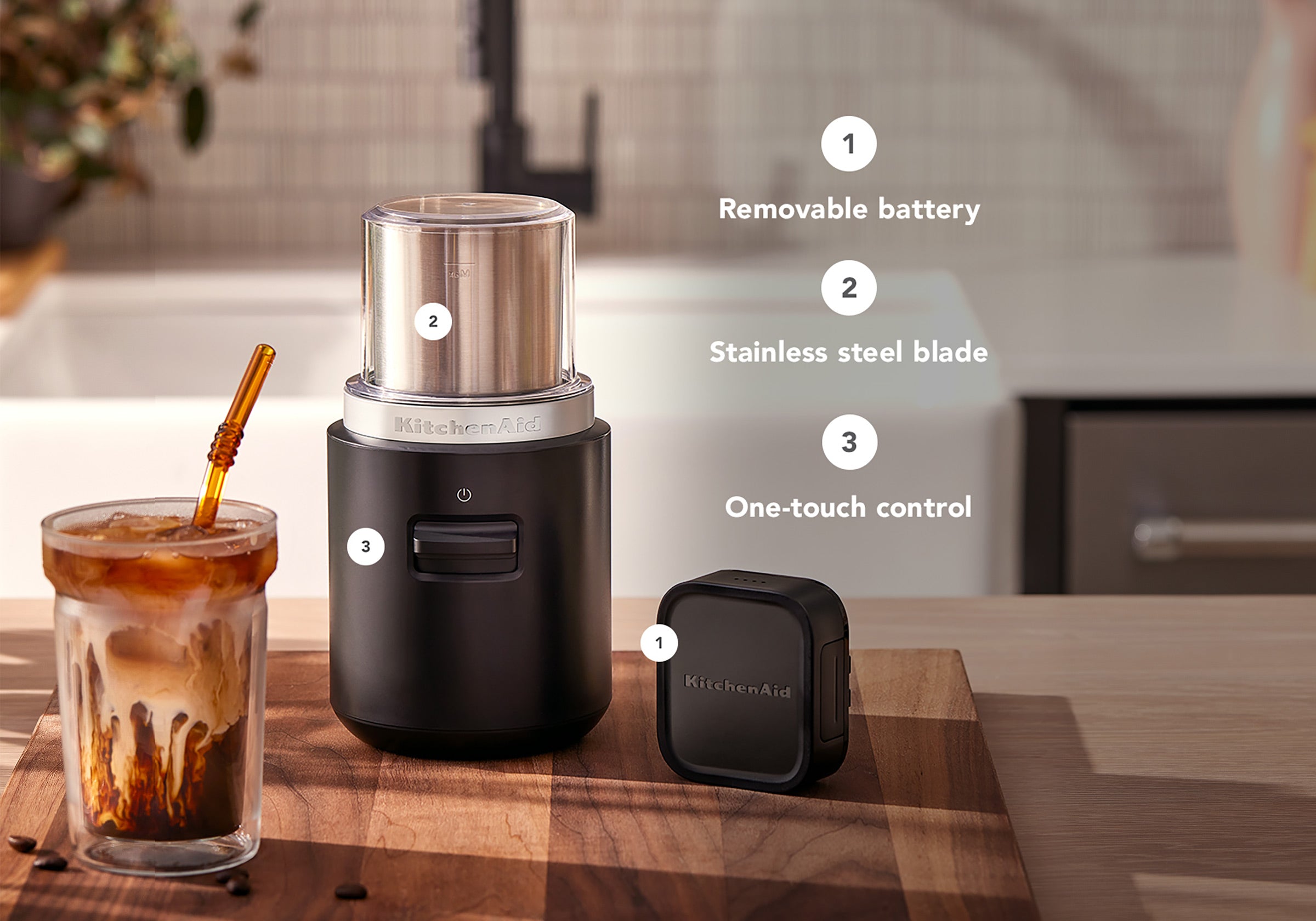 KitchenAid Go Cordless Coffee Grinder With Battery