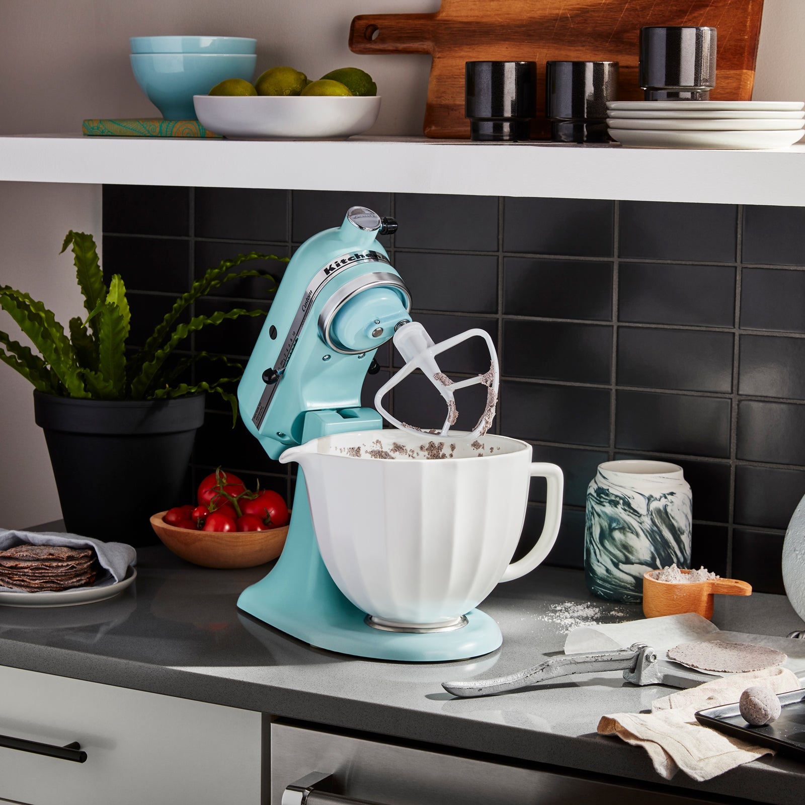 4.7L White Shell Ceramic Bowl for Tilt-head Stand Mixer KSM2CB5PWS